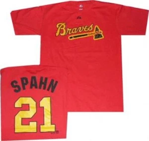 Atlanta Milwaukee Braves Warren Spahn Throwback Cooperstown T Shirt NEW tags - Picture 1 of 1