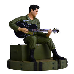 Elvis Presley 2009 KnuckleBonz Rock Iconz Elvis In Army Statue #77 -Missing Peg