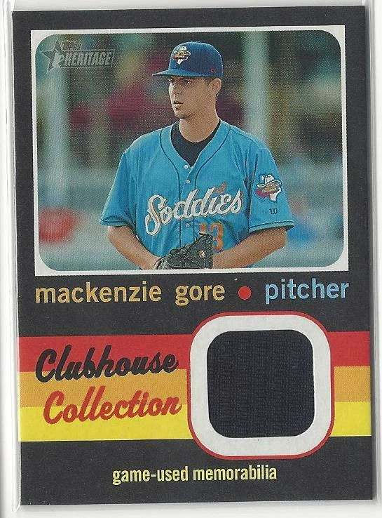 2020 Topps Heritage Minor League Mackenzie Gore Clubhouse Collection Jersey - Image 1 of 1