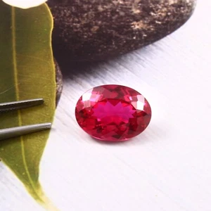 Wonderfull Natural Blood Red Mozambique Ruby Loose Oval Gemstone Cut 18x13 MM - Picture 1 of 4