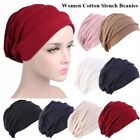 Cap Head Wraps Women Cotton Hat Slouch Beanies Solid Color Bonnet Chemo Cap
