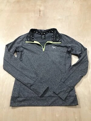 Suéter Pullover Victora's Secret ROSA 1/4 Cremallera Mujer Talla M Gris *Pequeñas Manchas Foto 1 de 4