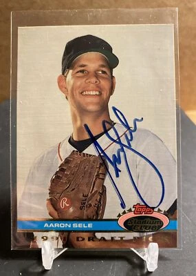 Selección autografiada por Aaron Sele 1992 Topps Stadium Club Draft Medias Rojas Foto 1 de 2