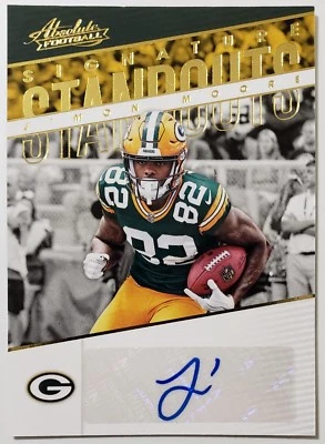 2018 J'Mon Moore ROOKIE AUTO! Absolute Signature Standouts #2  GREEN BAY PACKERS - Image 1 of 2