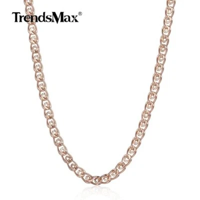 3mm 585 Rose Gold Filled Snake Chain Necklace Unisex Fashion Jewelry 50CM/20" - Image 1 of 4