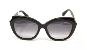 BRAND NEW WITH TAGS LANVIN Black Sunglasses SLN 718 54-17 w/Case Italy CHIC - Picture 1 of 7