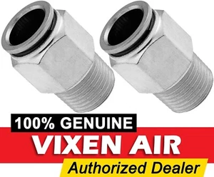 3/8"NPT MALE TO 1/2"OD HOSE PUSH TO CONNECT/PTC STRAIGHT FITTING 2PK VXA7312-2 - Bild 1 von 2