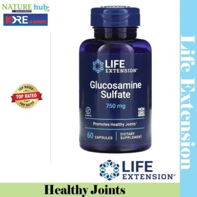 Life Extension, Sulfato de Glucosamina, 750 mg, 60 Cápsulas Foto 1 de 3