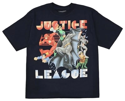 DC 漫画 ☆ 男孩正义联盟英雄钻石切割 T 恤 ☆ 尺寸 S-XL — 第 1/2 张图片