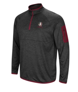 Florida State Seminoles Pullover Mens Small Colosseum Half Zip Grey Maroon - Picture 1 of 2