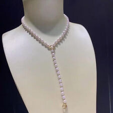 NEW gorgeous AAA  6-7mm south sea white pearl neckace 28 inch 925s