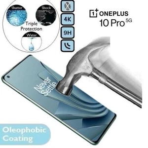 100% Genuine Tempered Glass Screen Protector (FLAT) One Plus For OnePlus 10 Pro - Picture 1 of 2