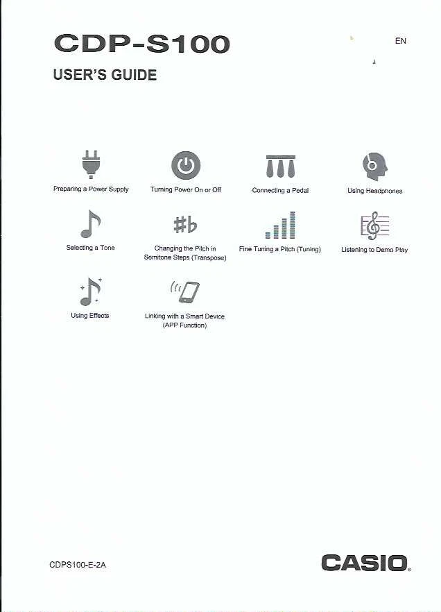 Casio Bedienungsanleitung user manual  für CDP-S 100 Copy - Bild 1 von 1