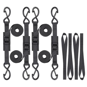 Tie Down Straps with Hooks, 12 feet 2200lbs Break Strength Cam Buckle Tiedown... - Picture 1 of 7