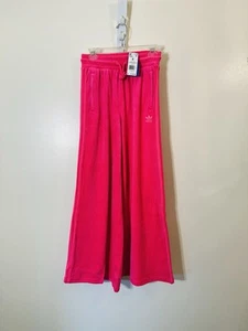 Adidas x Jeremy Scott velour flared wide leg track pants pink H50963 NWT S $140 - Picture 1 of 8