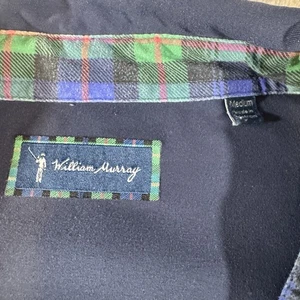William Murray Polo Mens Medium Golf Stretch Navy Blue - Picture 1 of 6