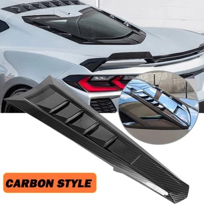 Carbon Fiber Rear Split Window Applique Louver Trim for Corvette C8 Z51 2020-25 - Image 1 of 4