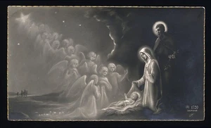 santino -holy card ediz. AR -N.1720 NATIVITA', ADORAZIONE DEGLI ANGELI - Picture 1 of 1