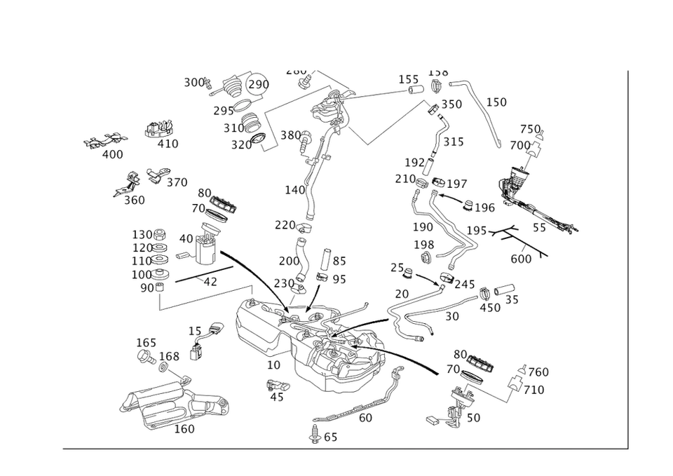 Módulo de suministro de combustible original Mercedes-Benz 211-470-64-94 Foto 1 de 1