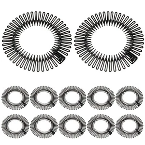12 PCS Stretch Full Circular Stretch Comb Hair Bands Comb Headbands for Women... - Picture 1 of 6