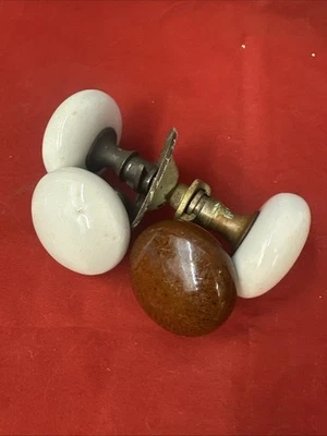 批量 复古 瓷门把手, 白色和棕色 — 第 1/4 张图片