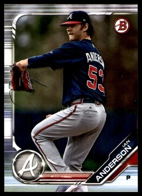 Ian Anderson 2019 Bowman #BP-47 Braves MLB READ FREE SHIPPING AutographDen - Image 1 of 2