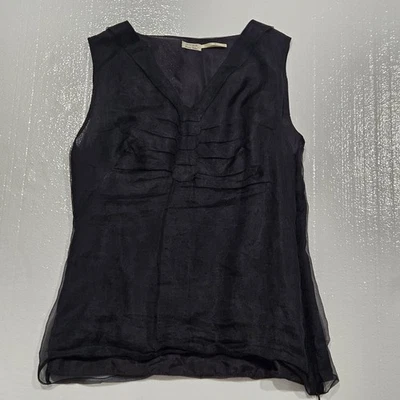 Blusa LEON MAX 100% seda com zíper lateral tamanho 6 - Imagem 1 de 4