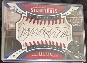 2007 #1 RYNO Sweet Spot Classic Signatures Ryne Sandberg autógrafo #1/199 SP - Imagen 1 de 4