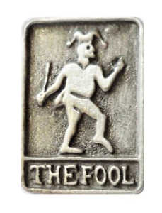 Fool Miniature Tarot Card Pewter Pin Badge - Picture 1 of 3