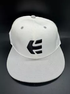 Etnies Icon Logo Snapback Hat - White/ Black / Grey - Picture 1 of 3
