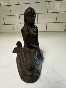 Schwere Gusseisen Meerjungfrau Buchstütze oder Türstopper. Iron Maiden, 4,8 lbs - Bild 1 von 11