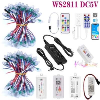 WS2811 RGB Addressable LED Pixel String Light 12mm Christmas Party Advertising - Image 1 of 4