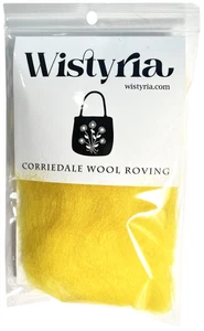 Wistyria Editions R-W827R Wool Roving 12" .22oz-Yellow (4Pk) - Picture 1 of 1