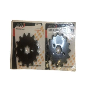 2PC *Front Sprocket 420 15T Tooth Kawasaki KLX110 2002-2022 Honda GROM 125 13-22 - Picture 1 of 1