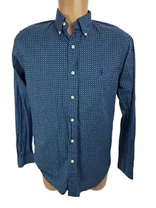 Ralph Lauren Mens Shirt Classic Fit Blue & White Button Front Long Sleeve Sz S - Picture 1 of 3