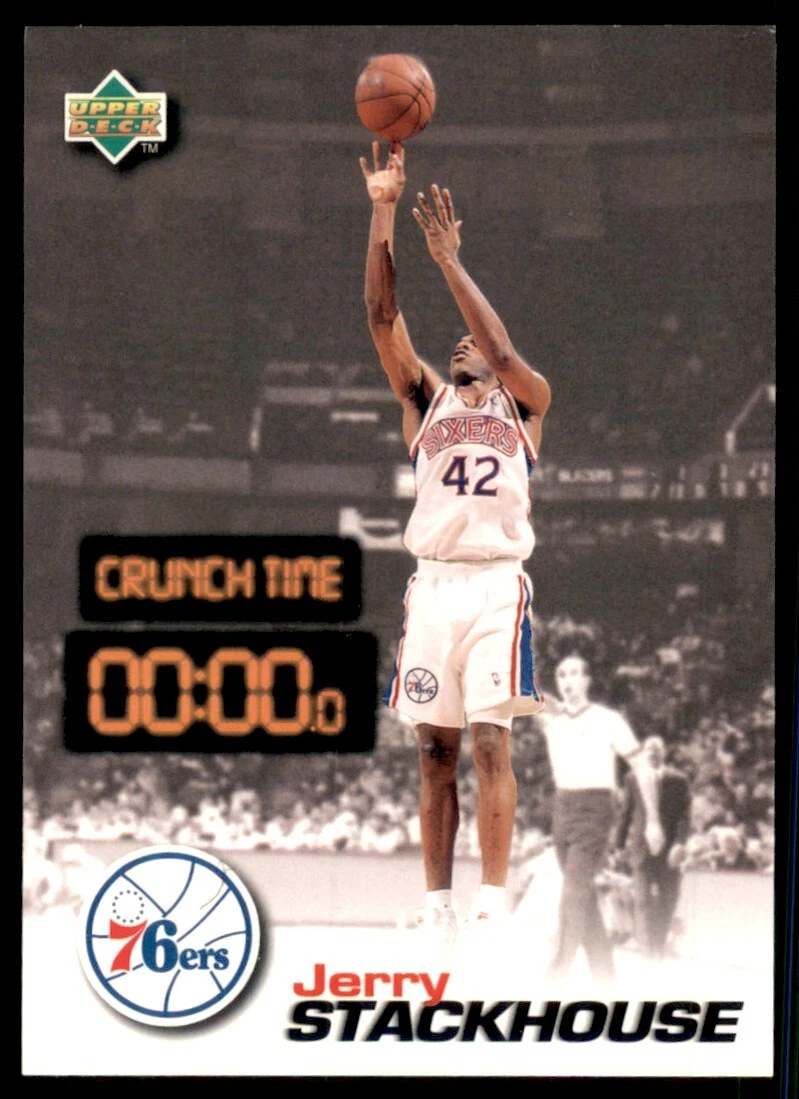 1997-98 Upper Deck Nestle Crunch Time Jerry Stackhouse Philadelphia 76ers #CT34