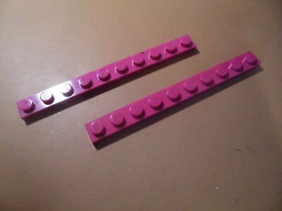 Lego 2x Platte 1x10 4477 Dunkelpink edpn2 - Bild 1 von 2