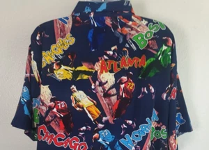 Basketball Cities Button Down Shirt LA, Chicago, Boston Regal Wear Mens 3XL - Picture 1 of 12