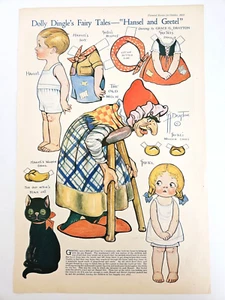 Dolly Dingles fiabe ritagliate Hansel e Gretel, Grace Drayton 1921 - Foto 1 di 5