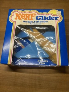 Nerf Jumbo Jet Glider Foam Plane Vintage 1975 In Box Flight 290 Yellow & blue - Picture 1 of 11
