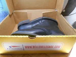 Belleville Black Leather Steel Toe Electrical Hazard Safety Boots Men's 7.5XW - Picture 1 of 14