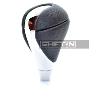 Black Leather Chrome Gear Shift Knob Lexus ES350 GS450h IS350 IS250 LS600h RBCH - Picture 1 of 12