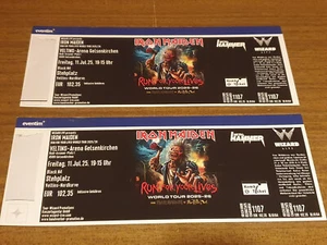 Iron Maiden 2 Tickets RFYL World Tour 2025 Gelsenkirchen Block N 4 Stehplatz - Bild 1 von 2