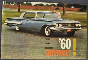 1960 Chevrolet 8pg Brochure Impala Belair Biscayne Wagon Excellent Original 60 - Picture 1 of 6