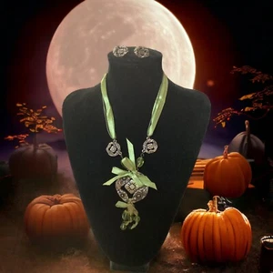 PARURE BIJOUX FANTAISIE PENDENTIF COLLIER BOUCLE D’OREILLE CHAINE - Picture 1 of 2