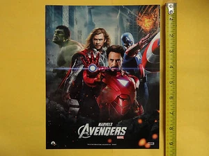 Marvel's The Avengers Litho Card 7'' x 9'' of Iron Man Thor Cap. America & Hulk! - Bild 1 von 2