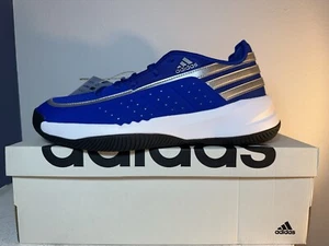 Size 12 - adidas Front Court Royal Blue Silver Metallic Men’s Basketball Shoes - Picture 1 of 9