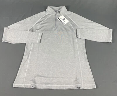 Jersey FootJoy Golf de capa media para mujer 1/4 cremallera XS gris jaspeado precio de venta sugerido por el fabricante 115 USD Foto 1 de 4