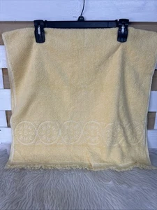 Toalla de baño vintage Tastemaker Stevens esculpida amarilla clara algodón MCM nueva nueva en stock - Imagen 1 de 4