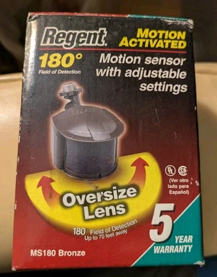 Sensor de movimiento Regent activado por movimiento 180 grados nuevo en caja Foto 1 de 4